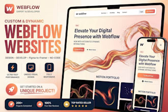 design or develop a custom webflow website, webflow expert, figma to webflow