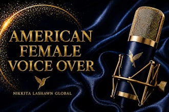record a professional american female voice over narration
