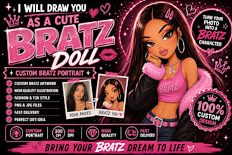 draw you as a cute bratz doll