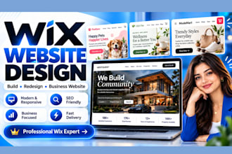 build wix website design, wix website redesign, or wix business website design