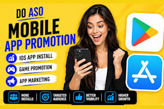 gain IOS app install game promotion, app marketing, aso mobile app promotion