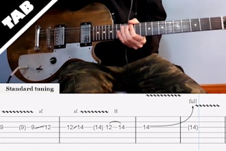 create a professional guitar tab video for any song