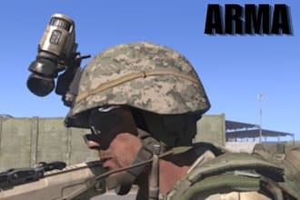 create 3d model assets backpack helmet weapon outfit for arma 3