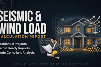 provide seismic and wind load calculation reports for residential homes