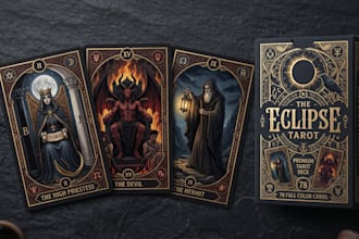 design custom tarot cards board game art and card game assets