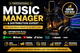 be your professional music manager and music distribution