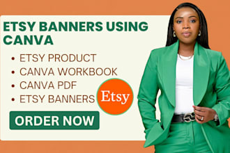 design professional etsy banner using canva