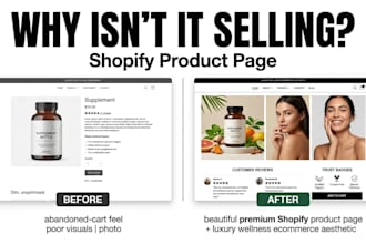 build shopify store design shopify product page for beauty wellness brand