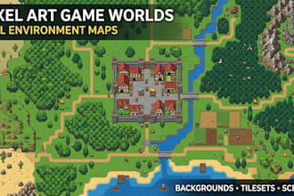 pixel art parallax background pixel scenery landscape environment art animation