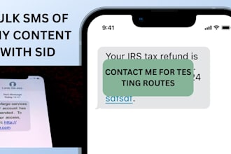 provide bulk sms spam message text message sms marketing sid sender route