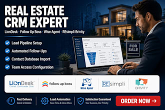 set up liondesk follow up boss resimpli brivity wise agent real estate CRM
