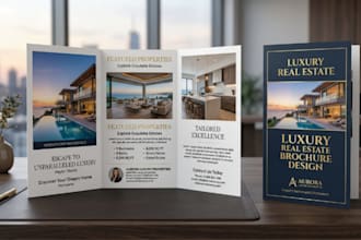 design real estate brochure, property listing or luxury real estate catalog