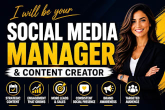 be your social media manager marketing manager for instagram and facebook growth