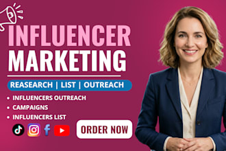 find best influencers for instagram tiktok youtube influencer marketing research