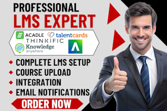 setup blcakboard learn lms talentcards knowledge anywhere acadle thinkific lms