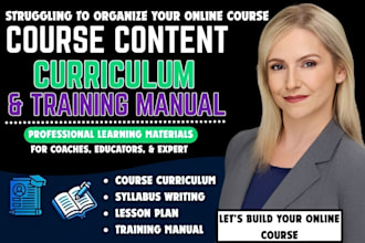 create engaging online course curriculum syllabus workbook training manual