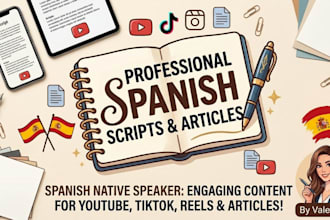 write professional scripts or articles in spanish