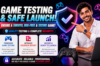 game testing, video game testing , beta testing for online game, game feedback