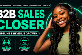 be your b2b sales representative and agency sales closer