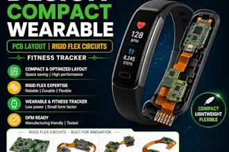 design compact wearable pcb layout rigid flex circuits fitness tracker