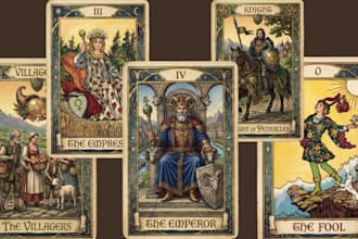 design unique tarot cards oracle cards and custom tarot deck illustrations