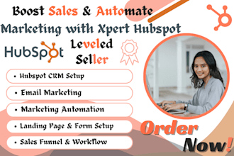 setup hubspot CRM automation sales pipeline workflow and onboarding