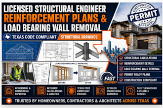 structural engineer reinforcement plans load bearing wall removal plans in texas