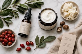 develop natural organic skincare formulation with full ingridient list