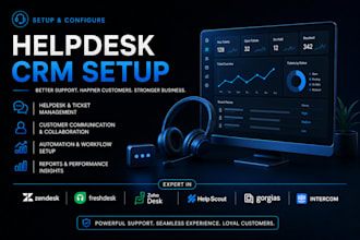 setup helpdesk crm zendesk freshdesk zoho desk help scout gorgias intercom