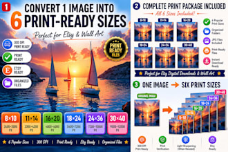 convert images to 300 dpi and create print ready files