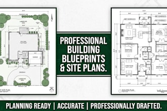 create building blueprints and site plans professionally
