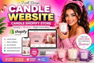 design candle website candle shopify store luxury candle store