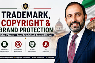 be your italian ip lawyer for copyright trademarks and brand protection disputes