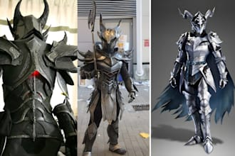 do 3d cosplay armor model, 3d cosplay props, and wearable armor for 3d print