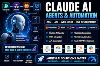 claude ai website CRM API webhooks replit claude code mvp hermes ai n8n makecom