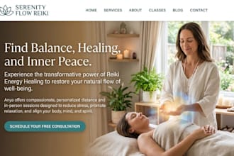 build squarespace reiki energy healer website breathwork somatic healing coaches
