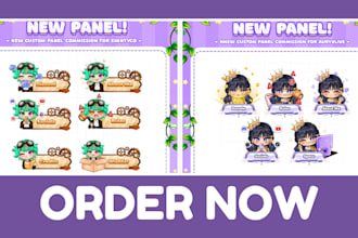 design animated stream overlay twitch vtuber overlay stream graphics logo badges