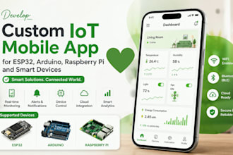 develop custom iot mobile app for esp32 arduino raspberry pi and smart devices