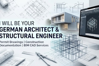 be your german architect and german structural engineer for permit drawings
