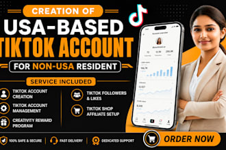 create USA tiktok account, tik tok US account for non USA resident