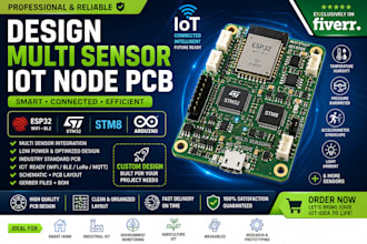 design multi sensor iot node pcb esp32 stm32 stm8 arduino multi sensor pcb