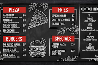 design restaurant menu, food menu, bar menu, cafe menu and hotel menu design