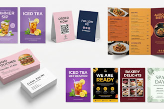 design restaurant menu, food menu, bar menu, cafe menu and hotel menu design