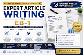 write and publish your research articles on google scholar journals for eb1 o1