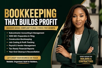 handle subcontractor accounting and 1099 filing for builders