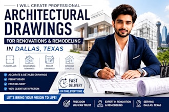 create professional architectural drawings for renovations and remodeling in dal