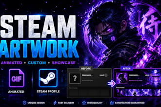 design steam artwork, steam capsule art and steam artwork banner