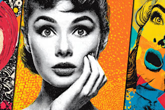 create a unique street pop art collage