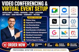 google vfairs riverside zoom livestorm ant media zoho meeting gobrunch vectera