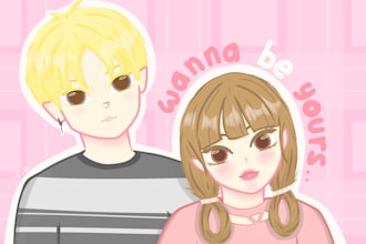 draw cute custom couples